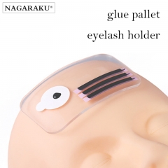 NAGARAKU Silicone Eyelash Extension Stand Pallet Pad Lash Tray Holder Tool Clear lash Holder Forehead sticker  silica gel