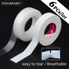 NAGARAKU Eyelash Extension Tape Makeup 6 PCs Breathable Anti-allergy Easy to Tear Micropore Tape Professional Lashes Tape