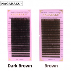 NAGARAKU Brown Individual Eyelash Extensions 16 Lines Super Soft Gentle High Quality Eyelashes